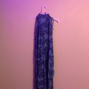 Blue flowy beach dress